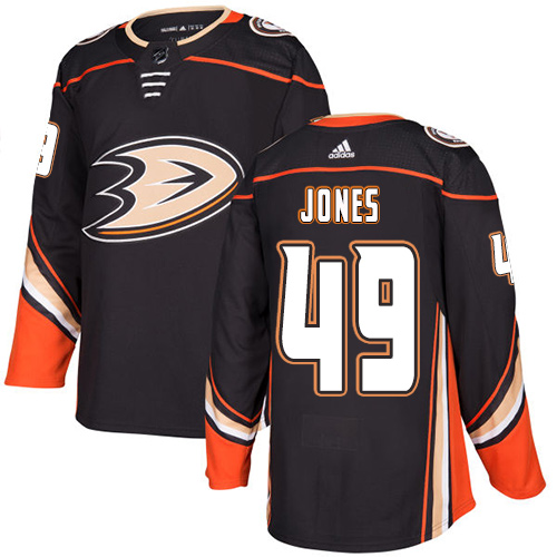 Men's Anaheim Ducks #49 Max Jones Black Stitched NHL Jersey